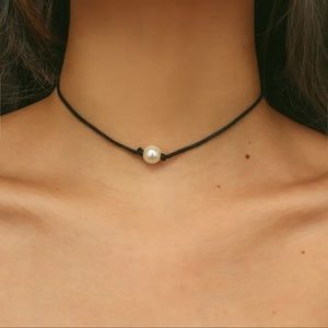 🌸 4/$20 Pearl Black Choker Necklace fashion jewelry